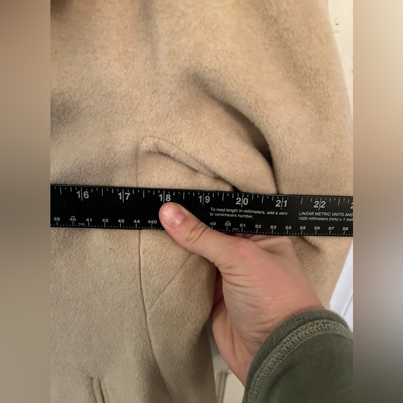 FURLAINE Vintage 50s 60s Women's Beige Coat with Mink Fur Collar, Size S - Picture 11 of 16